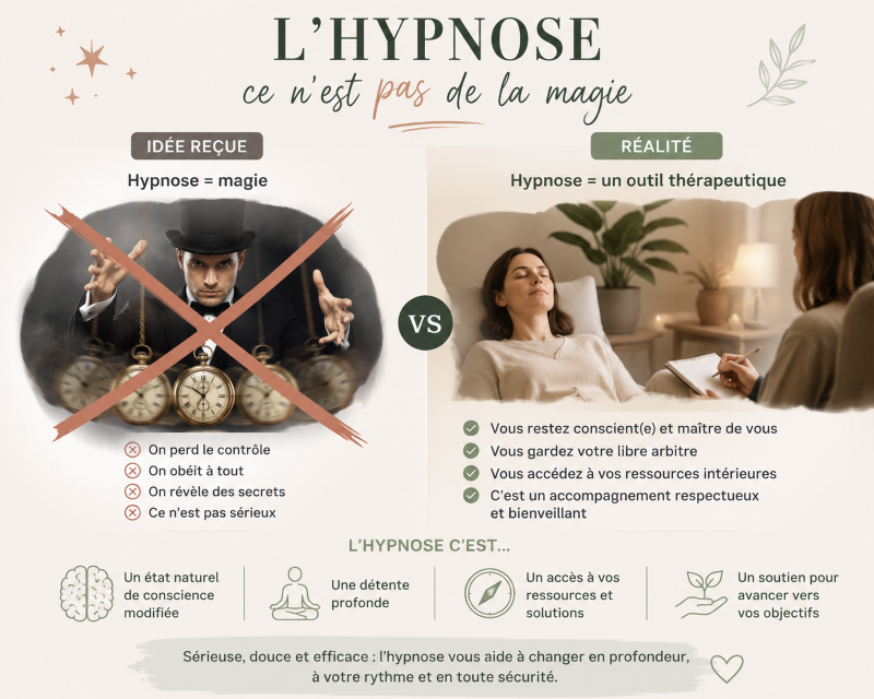 L’hypnose thérapeutique, ce n’est pas de la magie